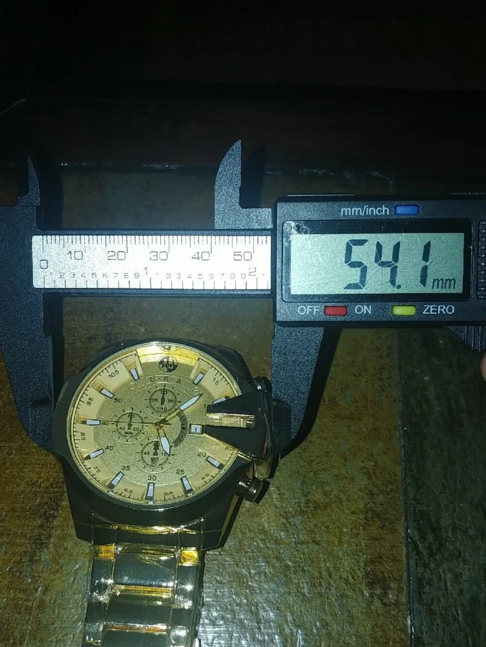 Gold-Tone Men's Chronograph Watch - USA Branding